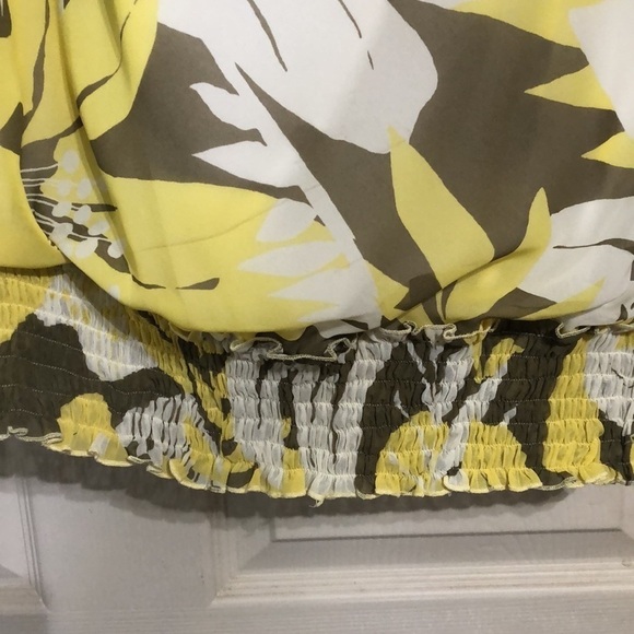 Yellow and brown halter top size L - Picture 3 of 11